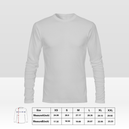 Custom Double-Sided Men's Long Sleeve T-Shirt Personalized All-Over Print Tee with Your Design