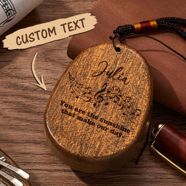 Custom Kalimba Thumb Piano Music Note Wooden Mini Thumb Piano