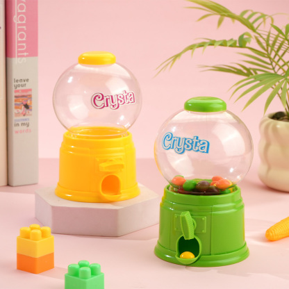 Personalized Mini Gashapon Candy Dispenser with Name Birthday Gift for Kids