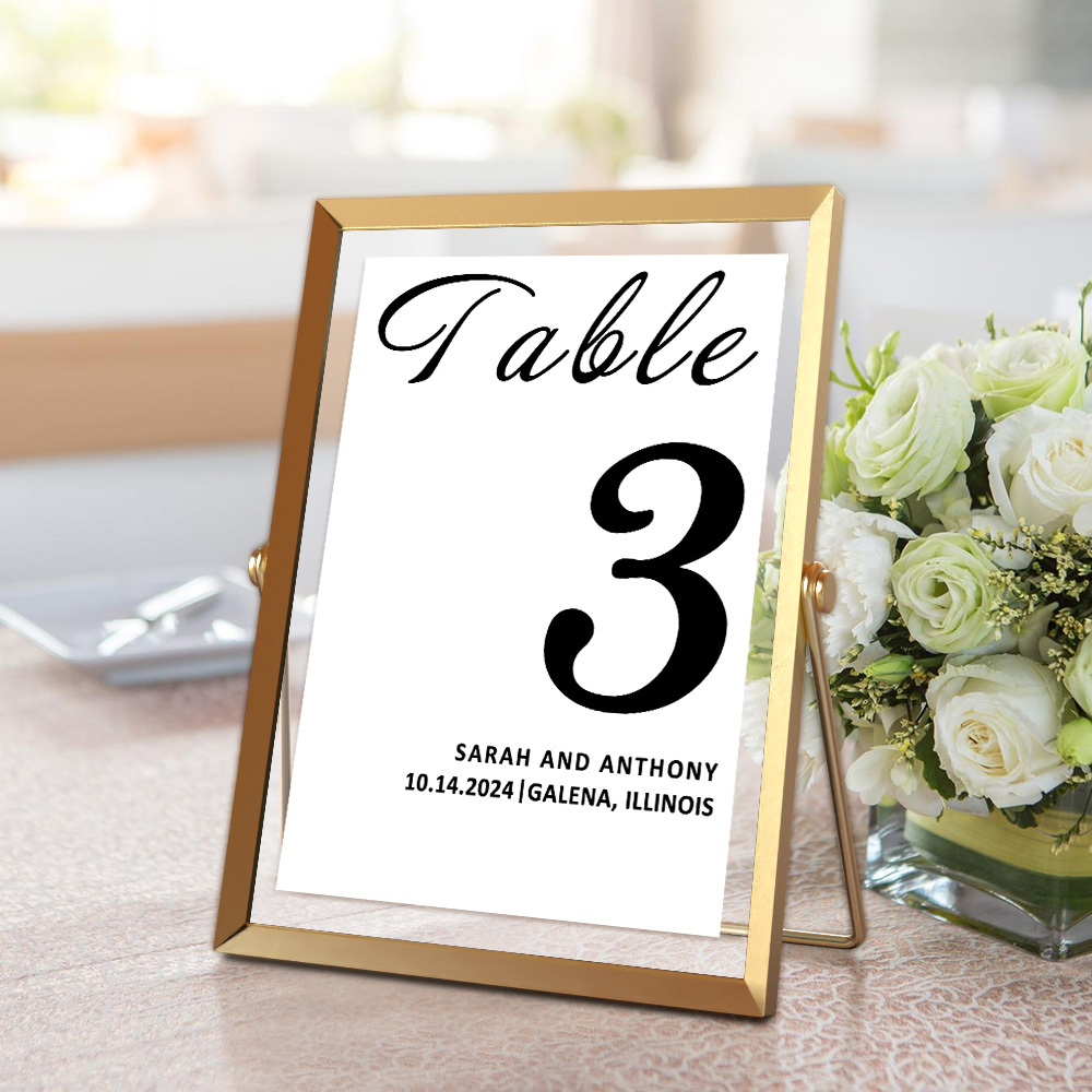 Personalized Minimalist Wedding Table Numbers Modern Table Numbers Reception Table Numbers Gift for Wedding