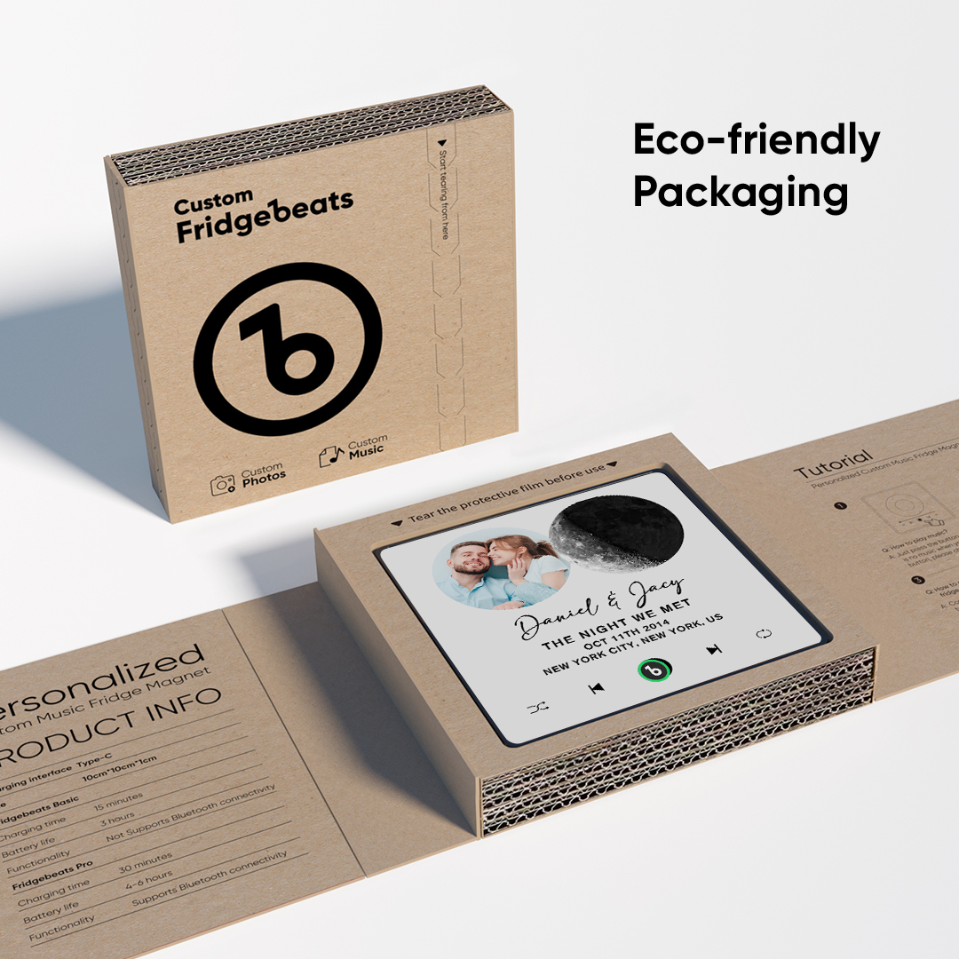 FridgeBeats Framed New 4.0 Upgrade Custom Music Fridge Magnet Moon Phase Style Fridge Magnet Gift for Lover