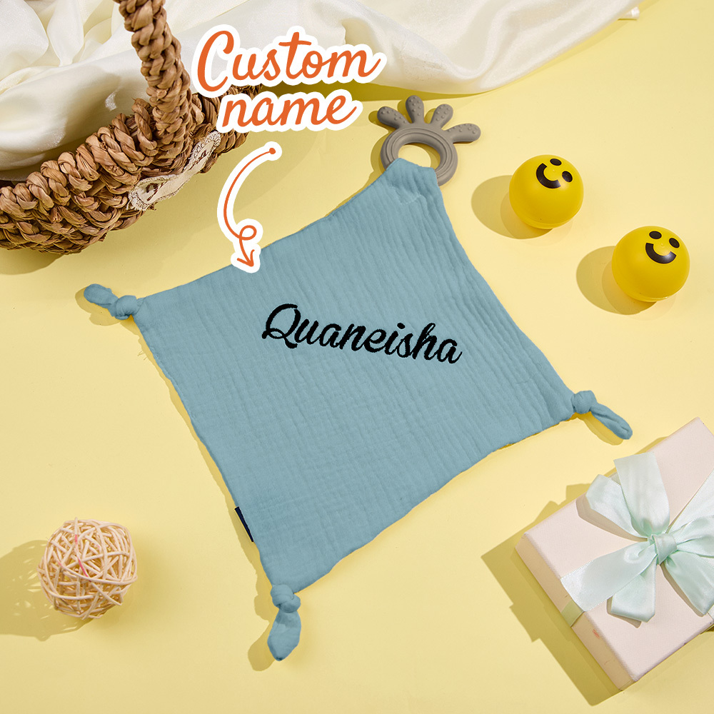 Personalized Soothe Towel Bibs Soft Sleeping Towel with Embroidered Name Gift for Baby