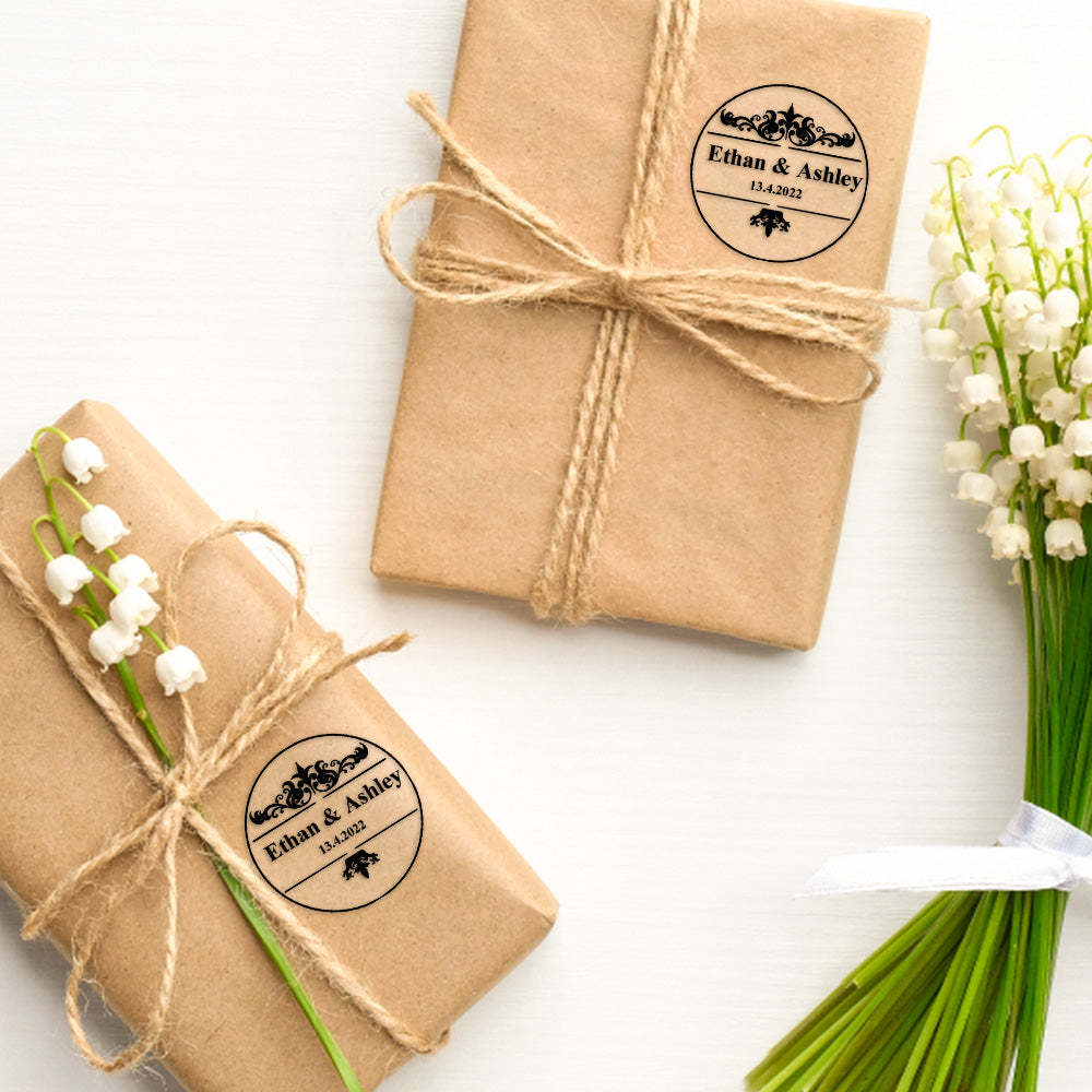 Personalized Thank You Transparent Stickers Round Wedding Birthday Favor labels for Gifts