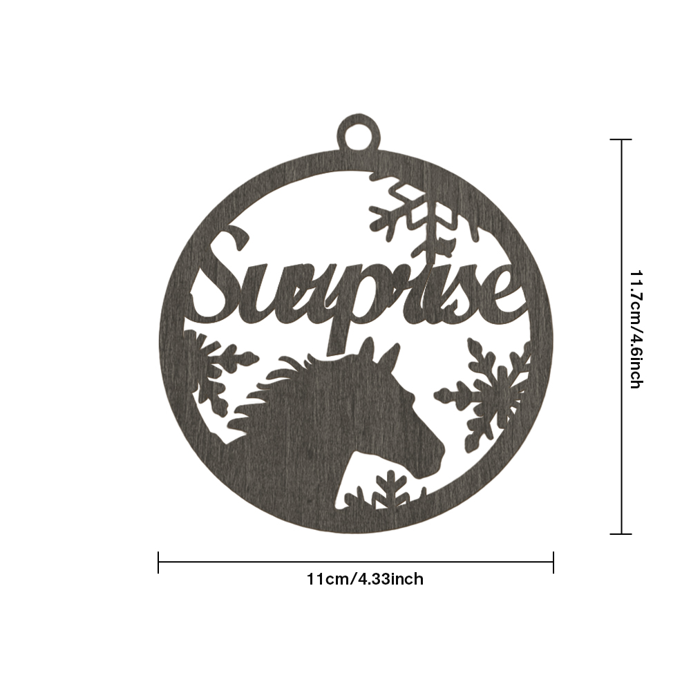 Customized Christmas Tree Ornament Hanging Decoration with Horse