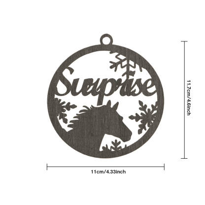 Customized Christmas Tree Ornament Hanging Decoration with Horse