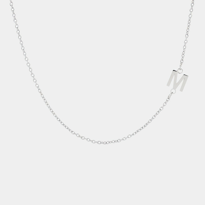 Custom Initial Necklace Personalized Stainless Steel Letter Necklace