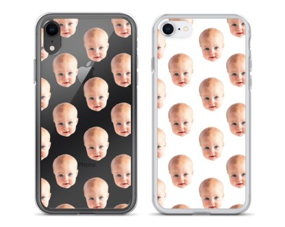 Personalized Face Pattern iPhone Case - Custom Photo Phone 13/12 Case