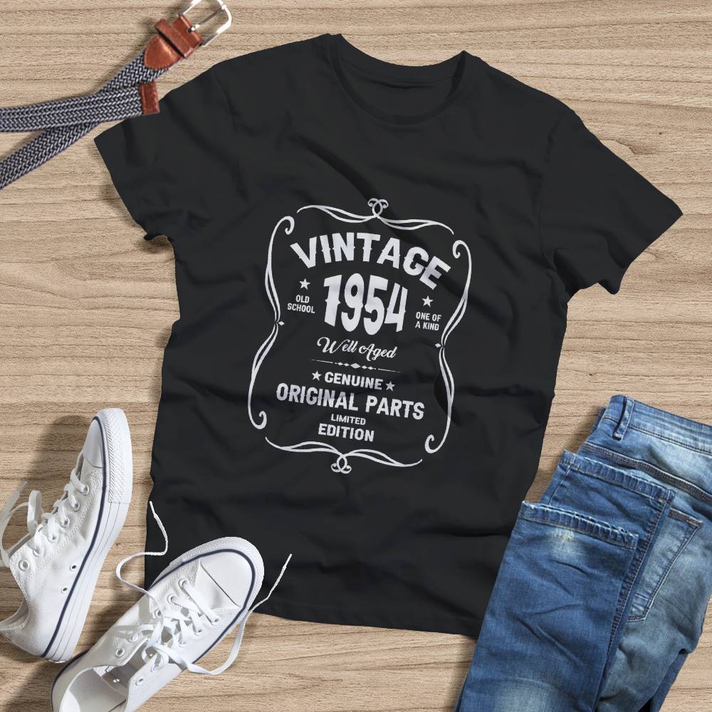 68th Birthday Shirts Custom VINTAGE 1954 Shirt 68th Birthday Gifts - 7 Sizes