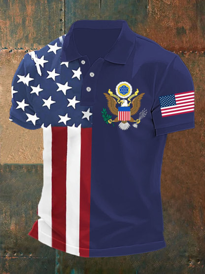 Men's USA Pirnt Short Sleeve Shirt