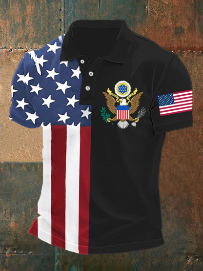 Men's USA Pirnt Short Sleeve Shirt