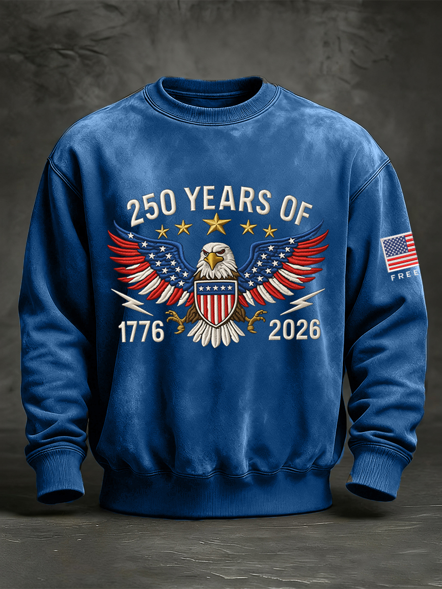 Men's 250 Years Of 1776-2026 Print Sweatshirt