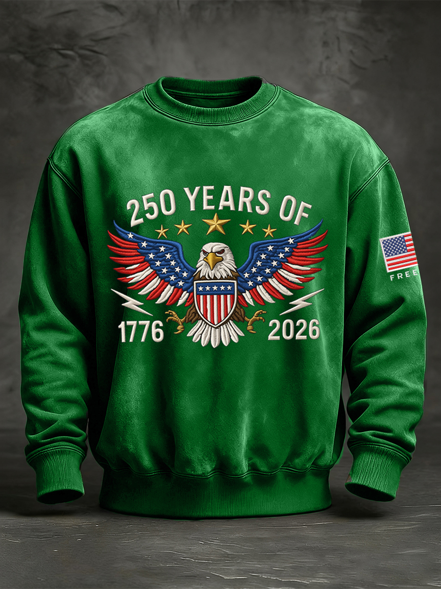 Men's 250 Years Of 1776-2026 Print Sweatshirt