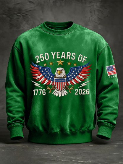 Men's 250 Years Of 1776-2026 Print Sweatshirt