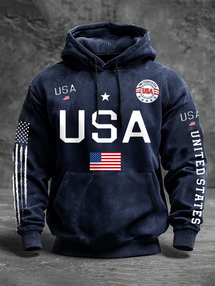 Men's USA Flag Hoodies