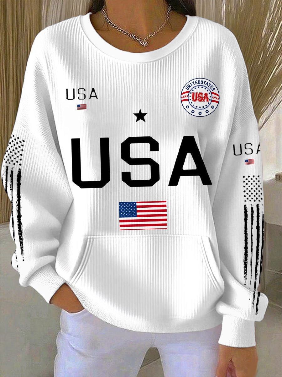 Women's USA Flag Sweatshirts