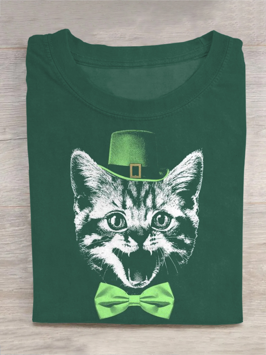 Unisex St. Patrick's Day Cat T-Shirt
