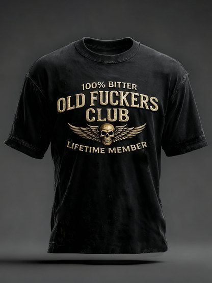 Men's Old Fuckers Club Printed Casual T-Shirt