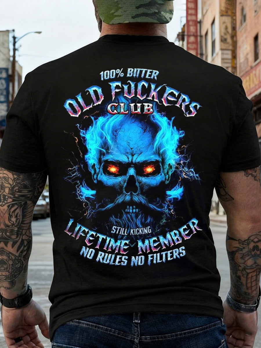 Men's Old Fuckers Club Printed Casual T-Shirt