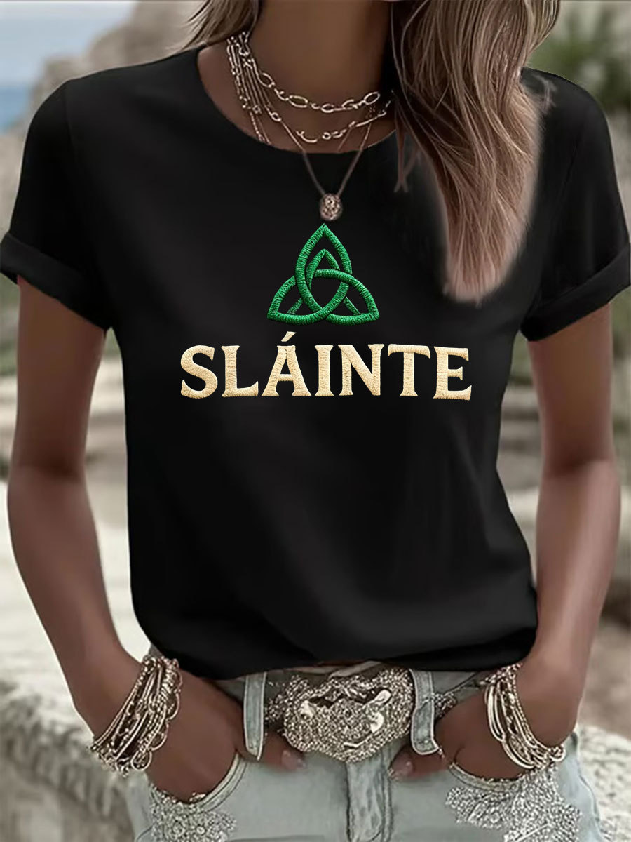 Women's St. Patrick's Day Printed Casual T-Shirt