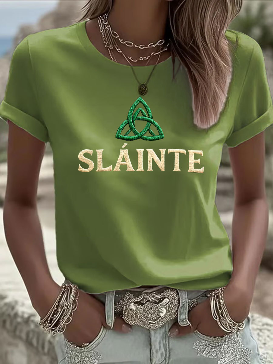 Women's St. Patrick's Day Printed Casual T-Shirt