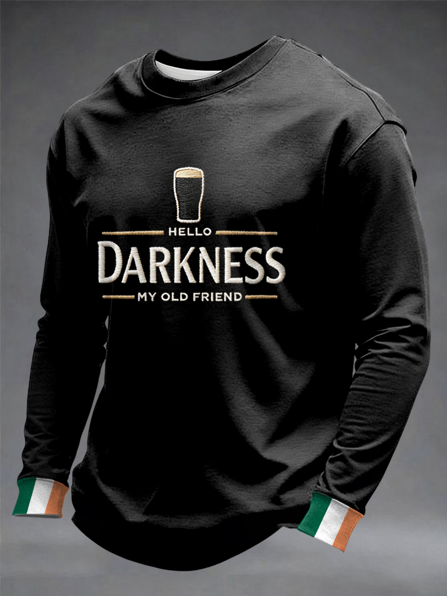 Men's Hello Darkness My Old Friend Crew Neck Sweatshirt