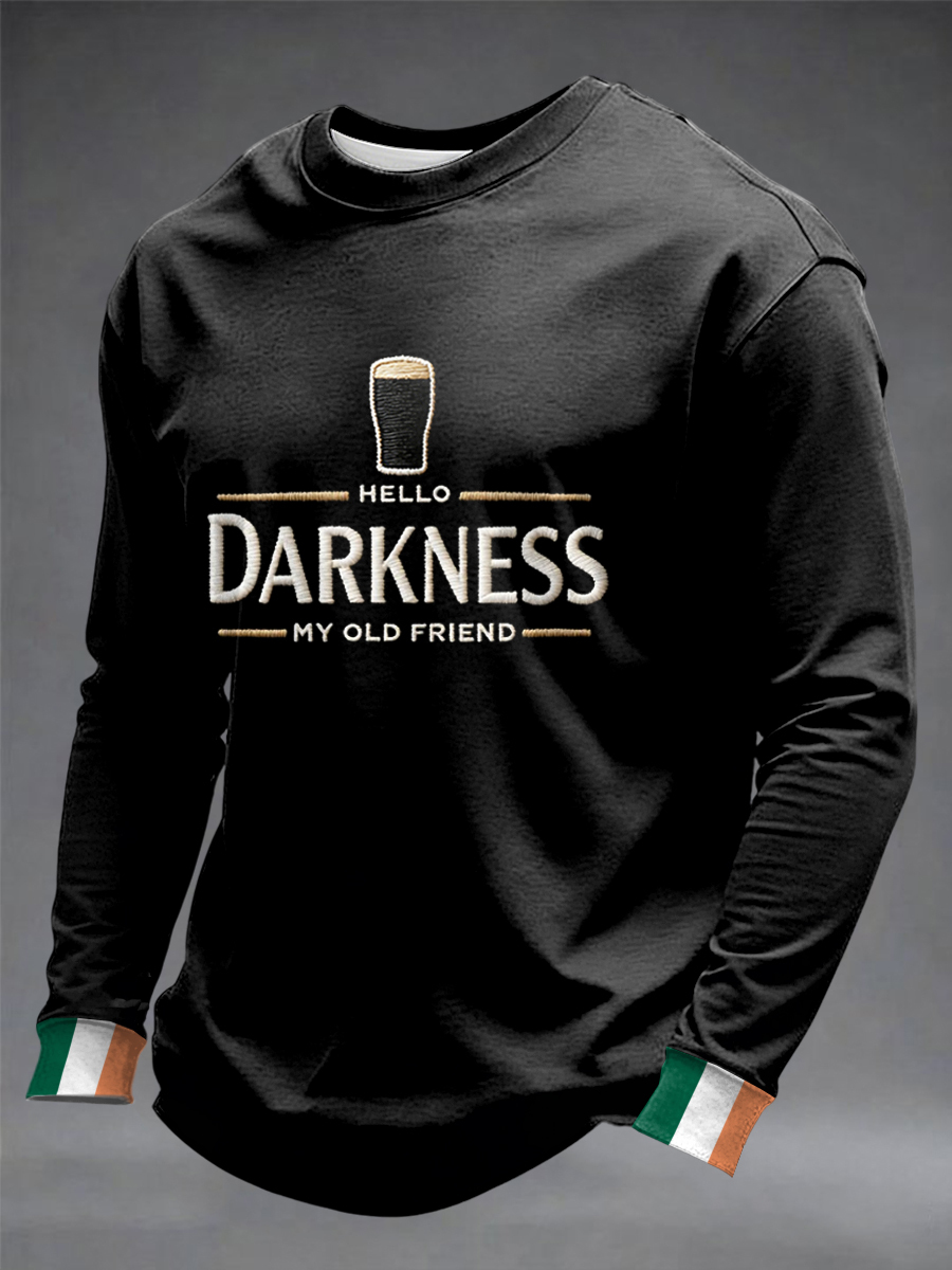 Men's Hello Darkness My Old Friend Crew Neck Sweatshirt