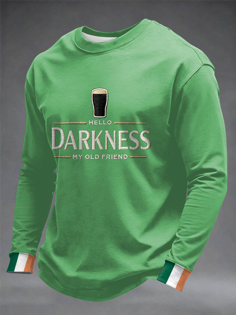 Men's Hello Darkness My Old Friend Crew Neck Sweatshirt
