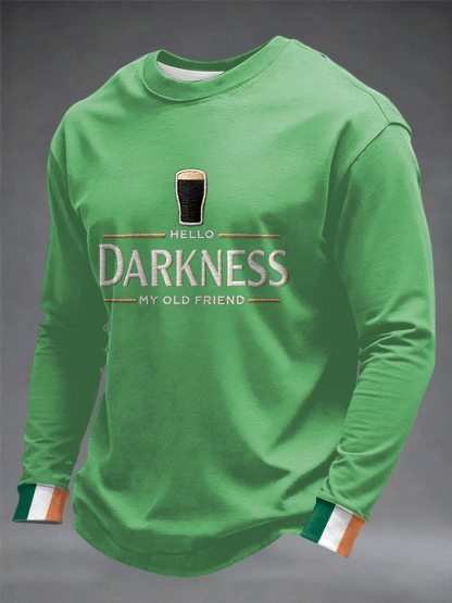 Men's Hello Darkness My Old Friend Crew Neck Sweatshirt