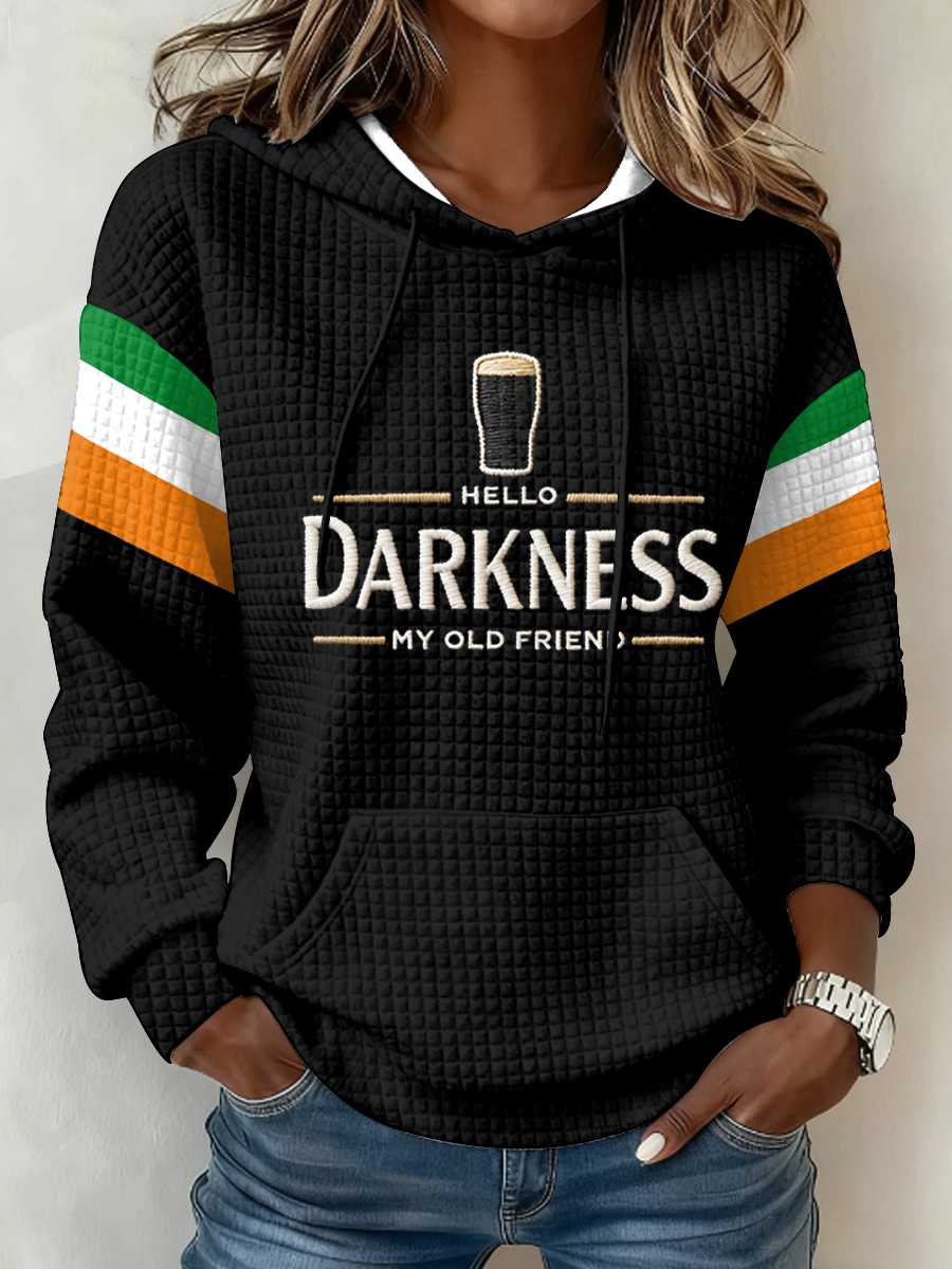 Women's Hello Darkness My Old Friend hooded sweatshirt