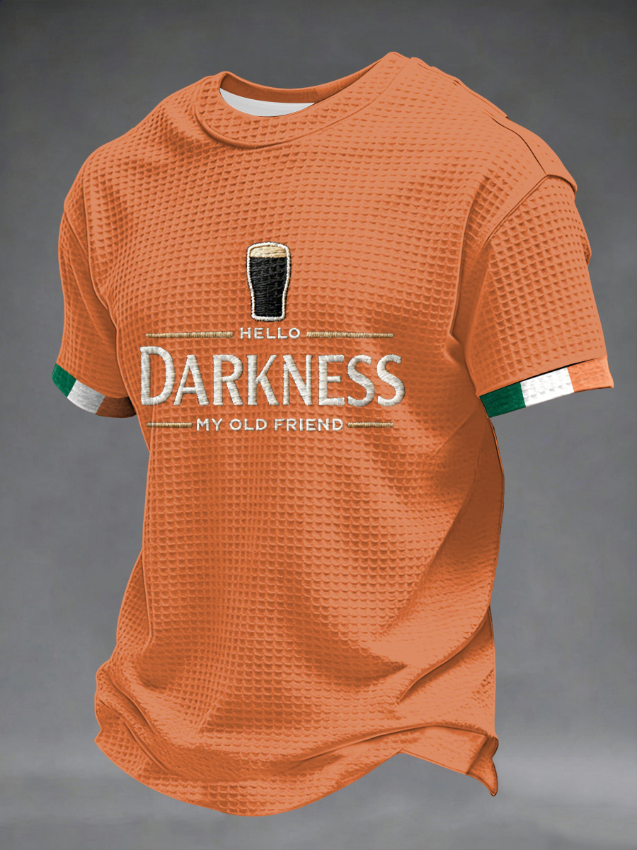 Men's Hello Darkness My Old Friend Waffle Short Sleeves T-shirt