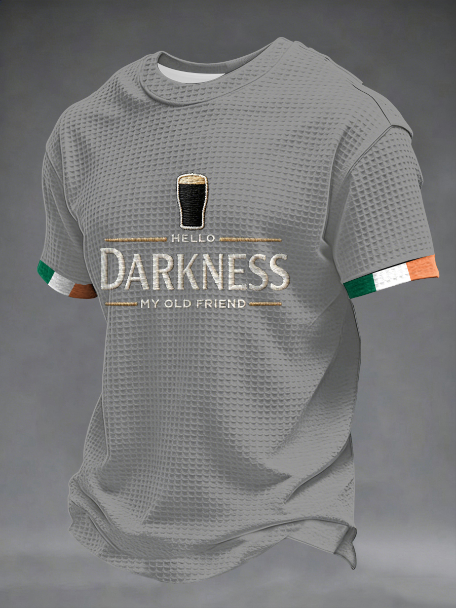 Men's Hello Darkness My Old Friend Waffle Short Sleeves T-shirt