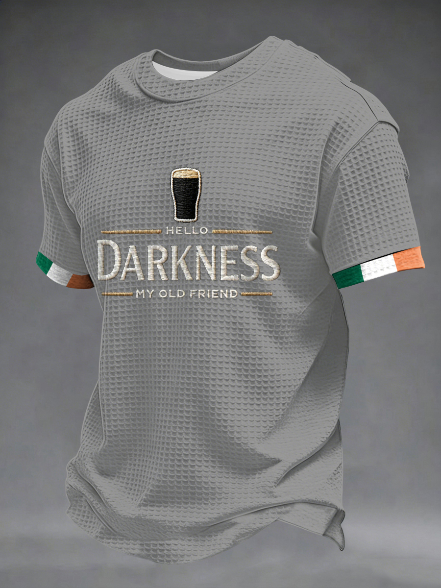 Men's Hello Darkness My Old Friend Waffle Short Sleeves T-shirt