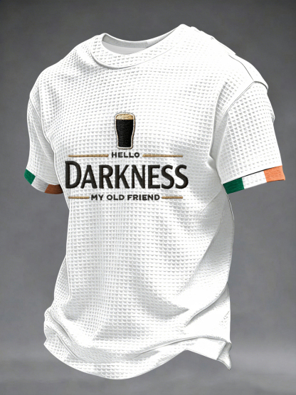 Men's Hello Darkness My Old Friend Waffle Short Sleeves T-shirt