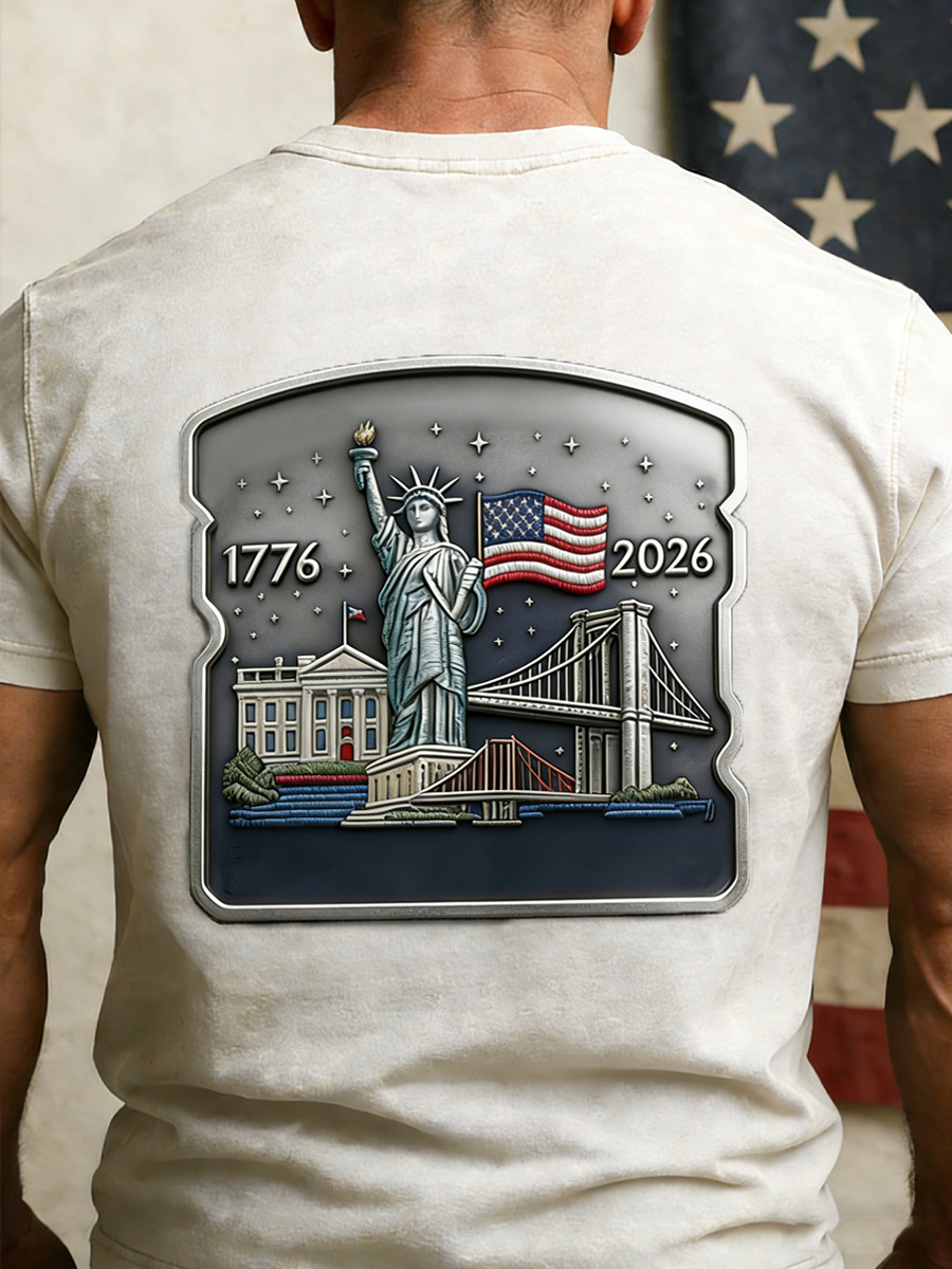 Retro 250th Anniversary Commemorative Casual T-Shirt