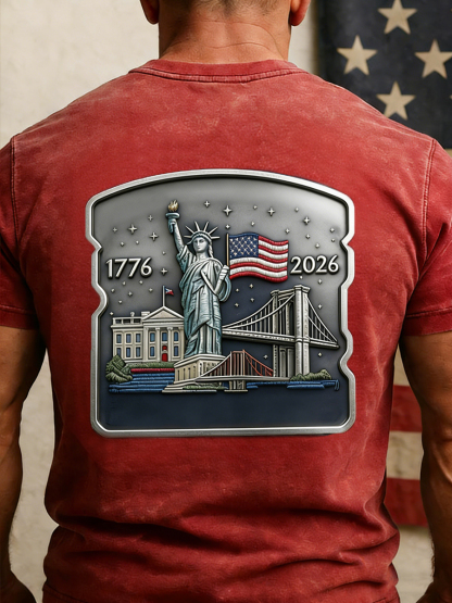 Retro 250th Anniversary Commemorative Casual T-Shirt