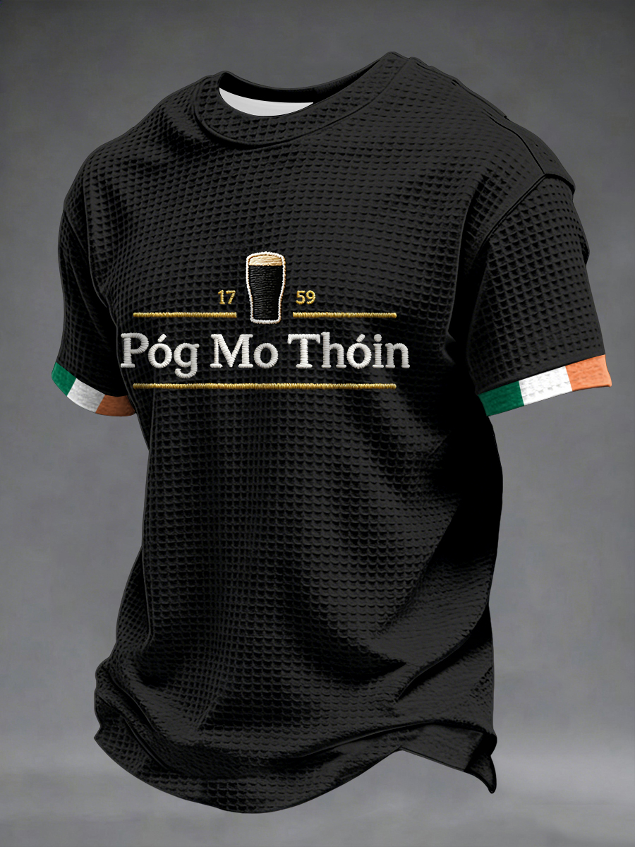 Men's Ireland St.Patrick's Day Waffle Short Sleeve
