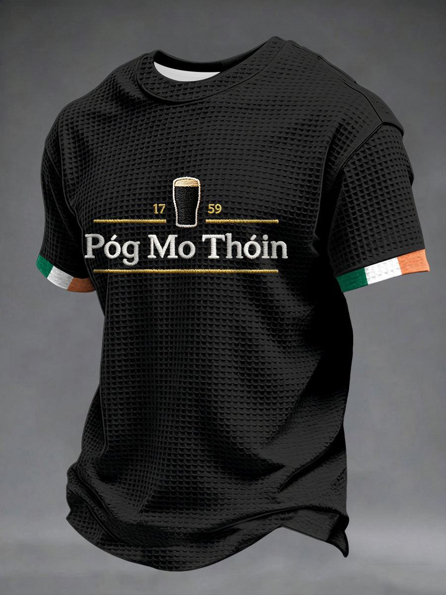 Men's Ireland St.Patrick's Day Waffle Short Sleeve