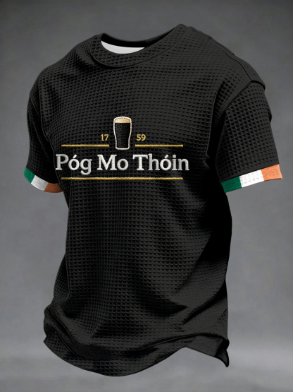 Men's Ireland St.Patrick's Day Waffle Short Sleeve