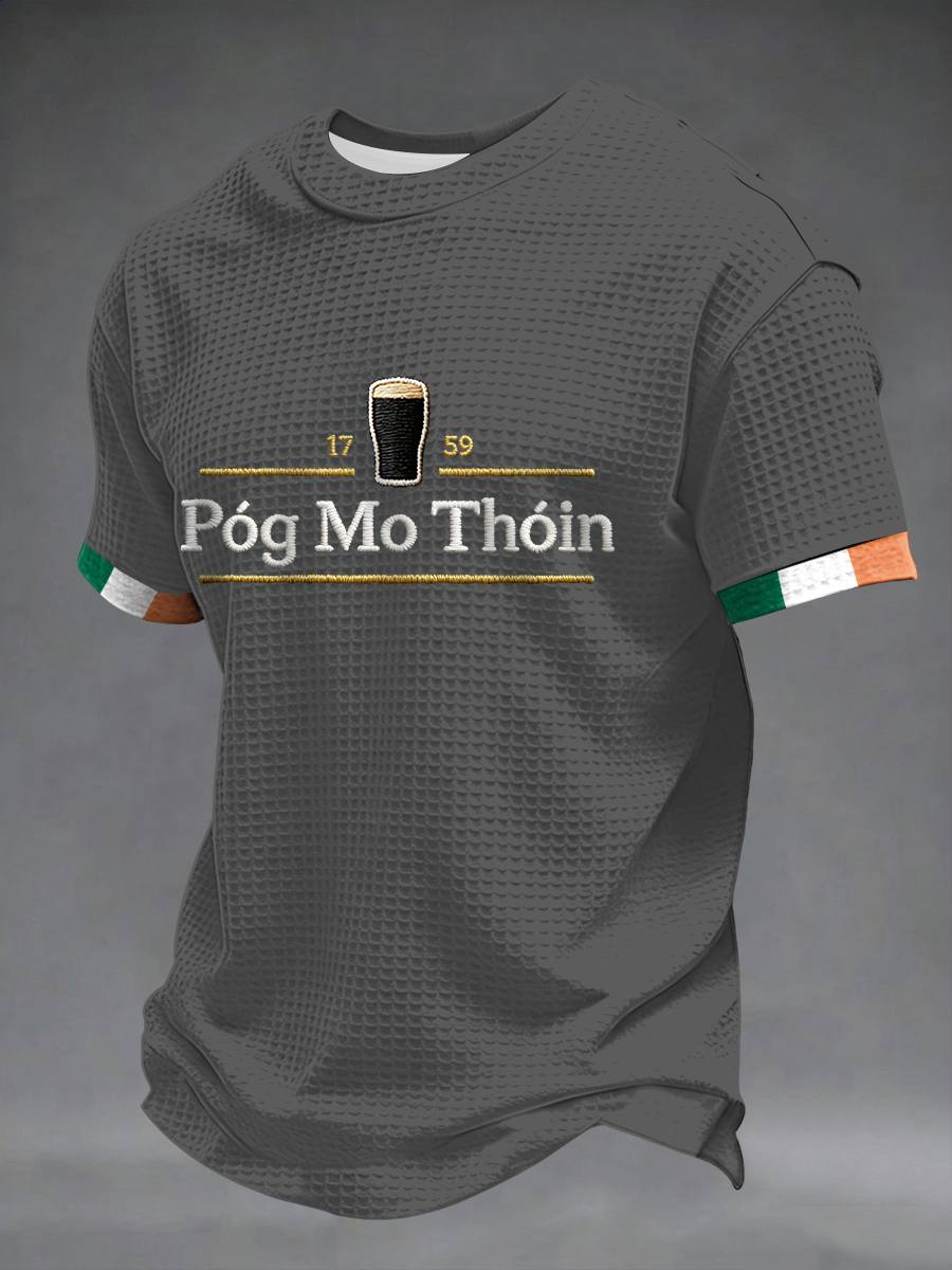 Men's Ireland St.Patrick's Day Waffle Short Sleeve