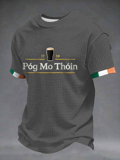 Men's Ireland St.Patrick's Day Waffle Short Sleeve