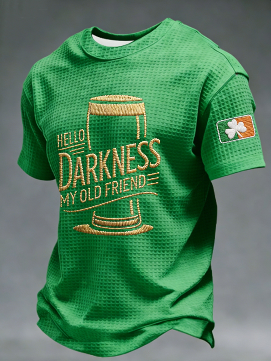 Men's Hello Darkness My Old Friend Waffle Short Sleeves T-shirt