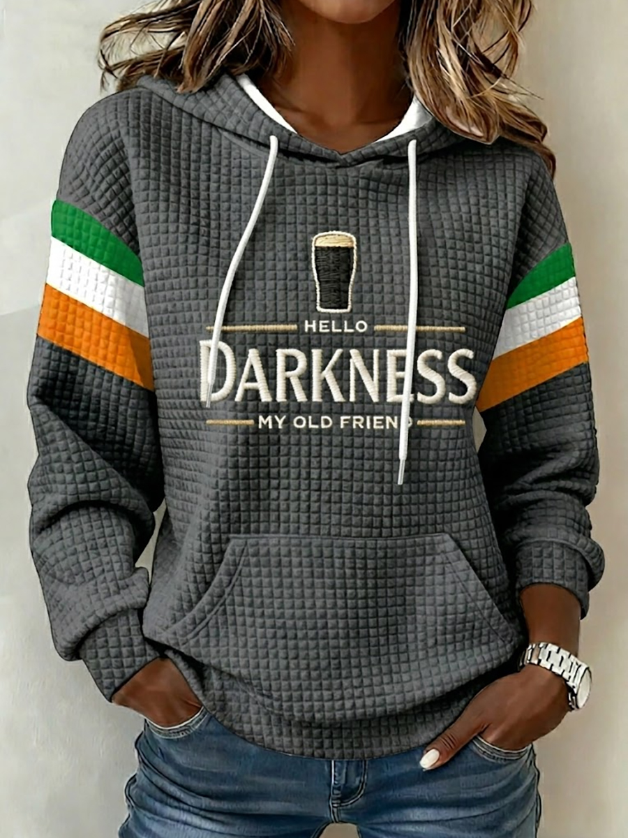 Women's Hello Darkness My Old Friend hooded sweatshirt