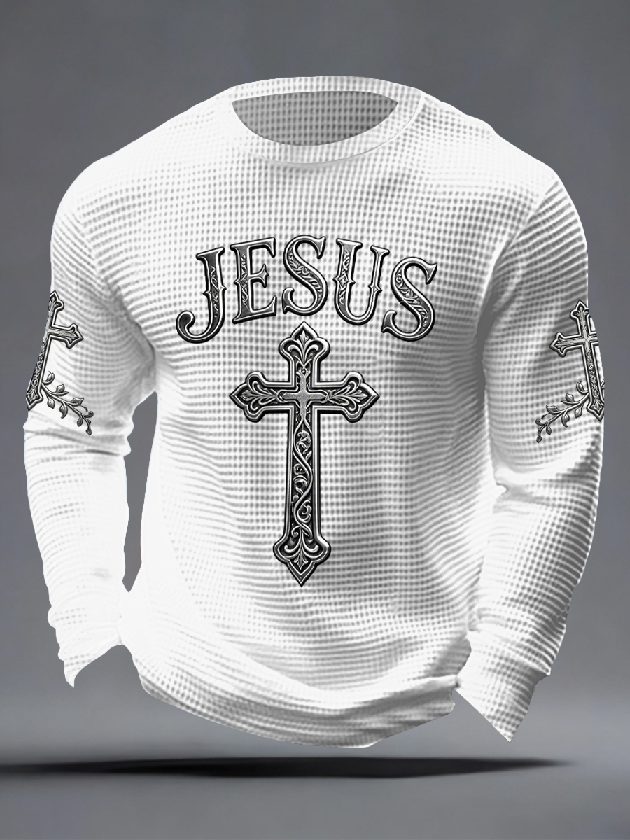 Men's JESUS Waffle Top