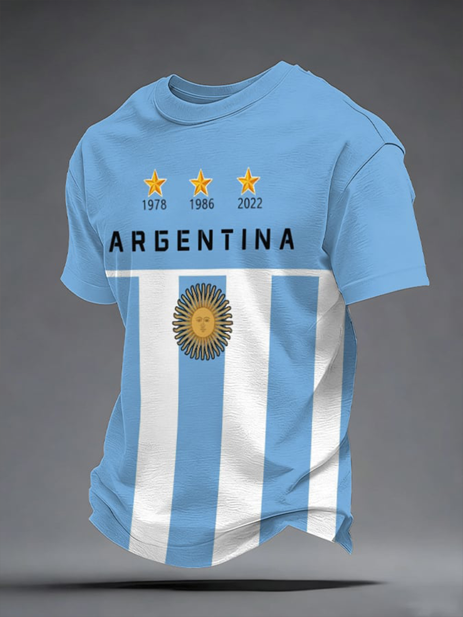 Men's Argentine Football Short Sleeves T-shirt