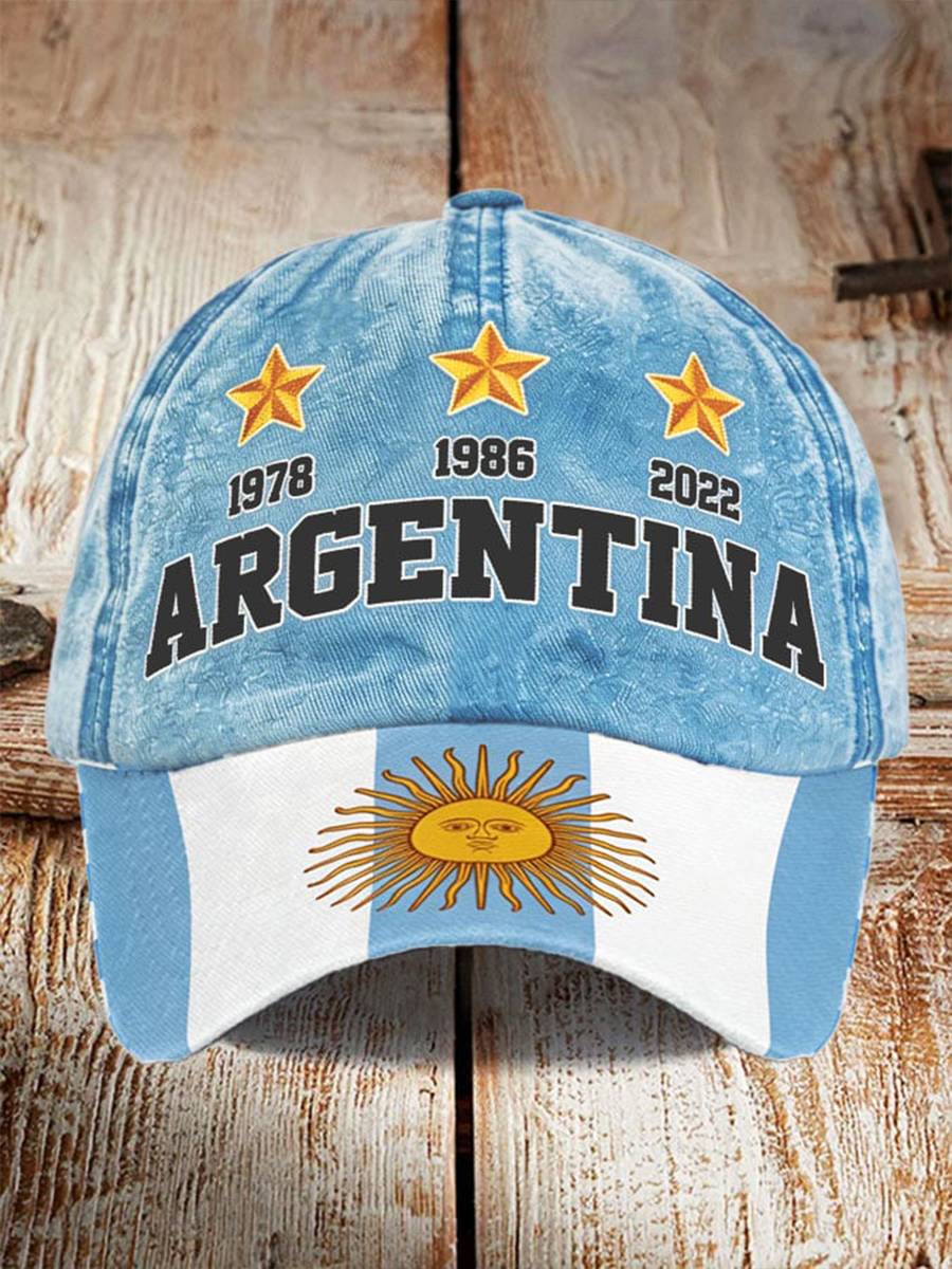 Unisex Argentine Football Print Hat