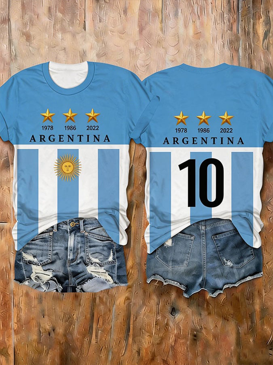 Women's Argentine Football Short-sleeved T-shirt