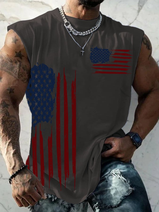 Men's Casual Printed Tank Top