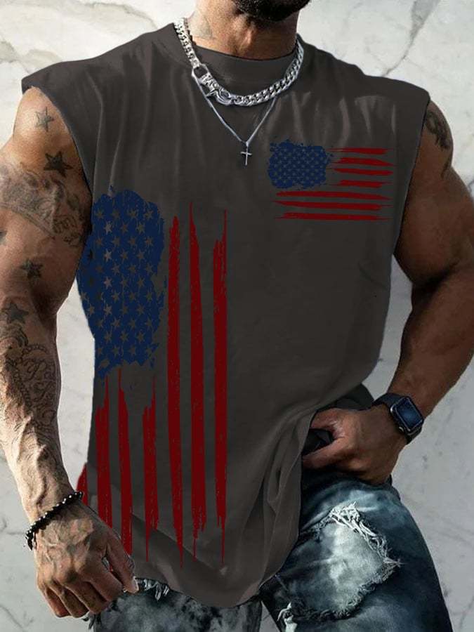Men's Casual Printed Tank Top