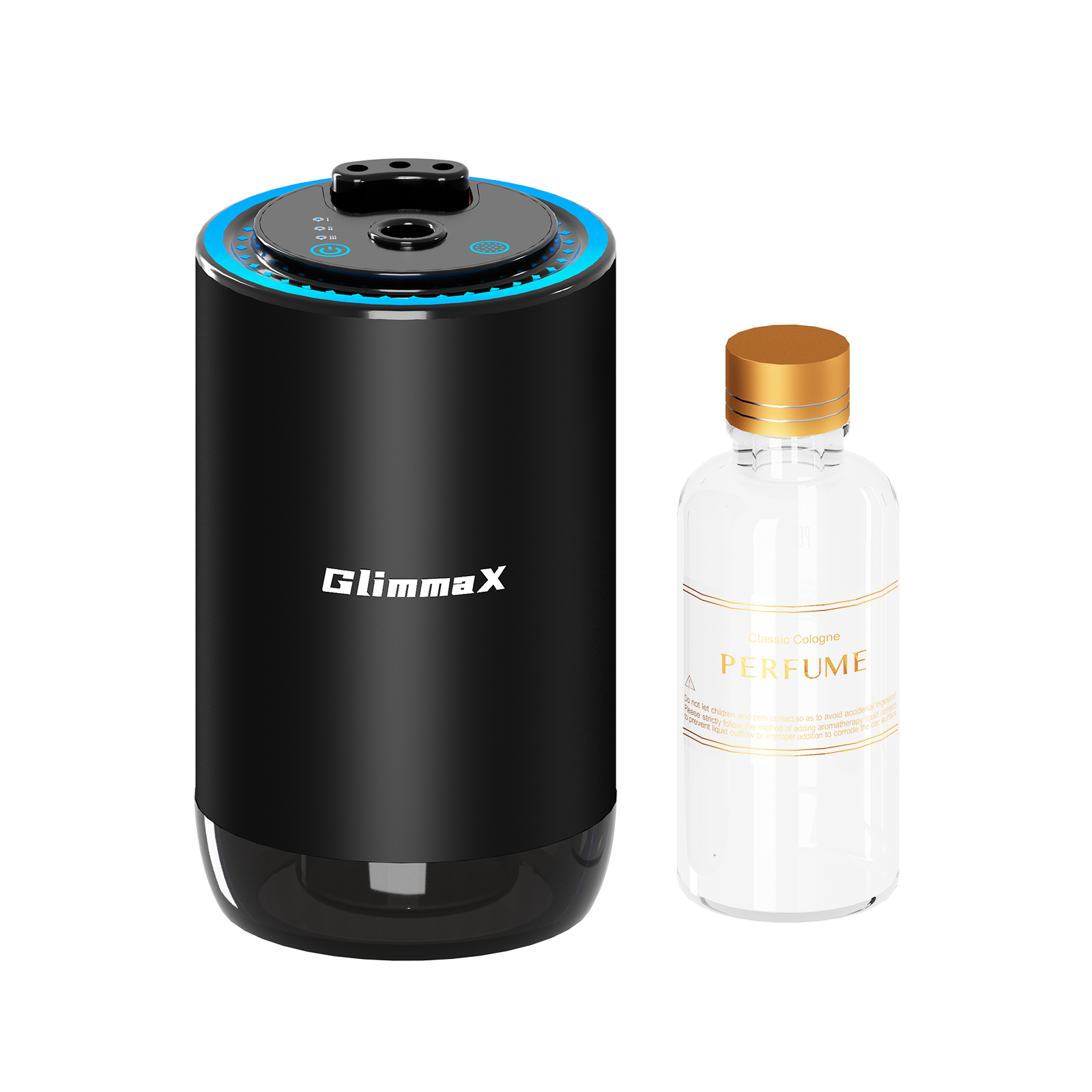 GlimmaX Smart Car Air Freshener,Star Ambiance Roof and Premium Design,Healthy Eco-Friendly Fragrance,Auto On/Off,3 Adjustable Modes,Black Air Freshener Perfect for Car,Bedroom,Office,Restrooms-GlimmaX