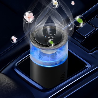 GlimmaX Smart Car Air Freshener,Ambient Light & Mist Fragrance,2 Pack Refill for 6 Months,Auto On/Off,3 Adjustable Modes,Black Air Freshener Perfect for Car,Bedroom,Office,Restrooms-GlimmaX